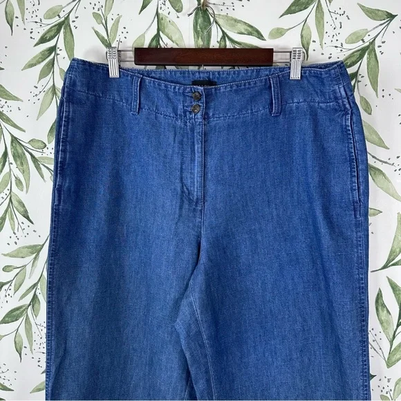 Talbots New England Chino Denim Hemp Blend Pants. Size 14. - Picture 2 of 9